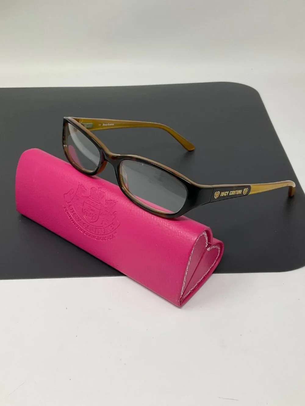 Juicy Couture JU111 tortoise shell eyeglass frames with case‎